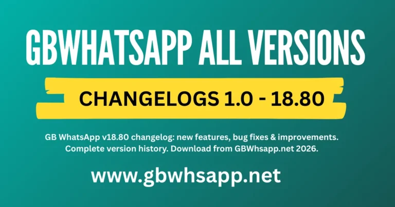 GBWhatsApp All Versions Changelogs