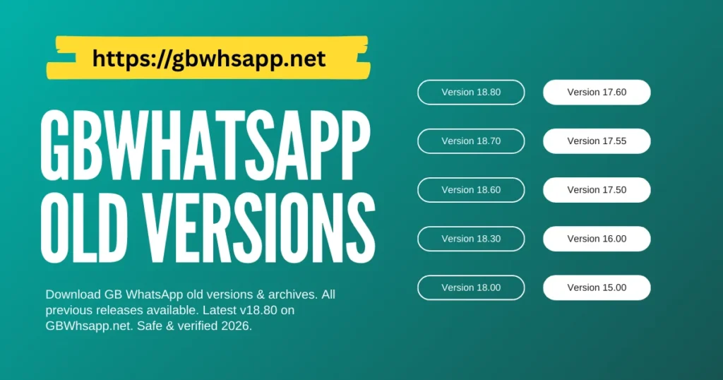 GBWhatsApp OLD Versions